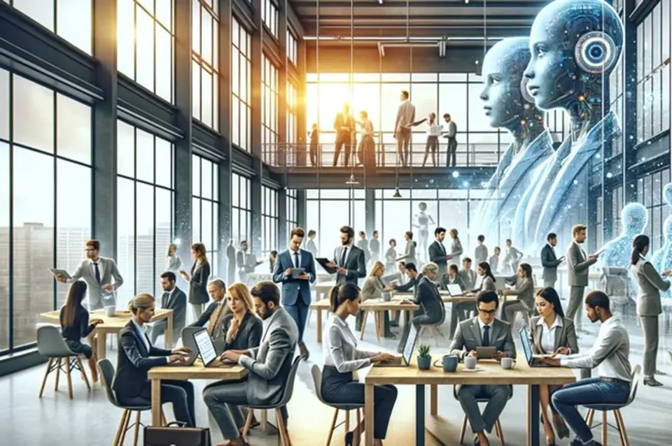 Bygning Kontor Mennesker AI